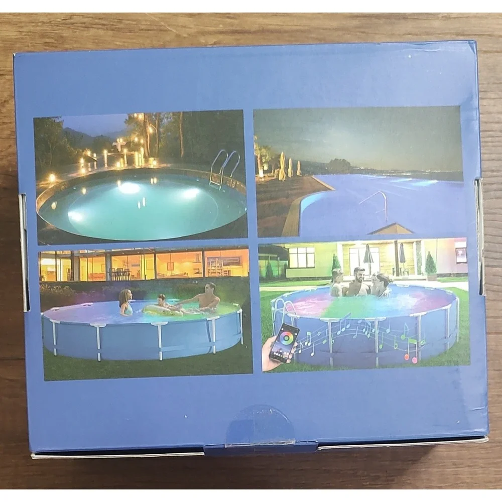 2 Pack 20W RGB Smart LED Pool Lights with APP & Remote Control - 2x33ft Cord A16